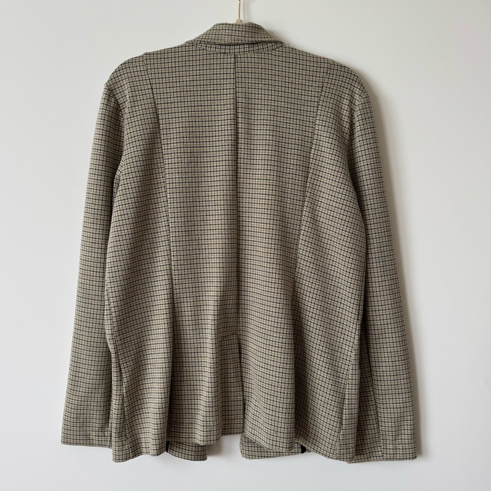 Anthropologie Maeve Collegiate Knit Houndstooth Blazer Jacket XL - Picture 10 of 12